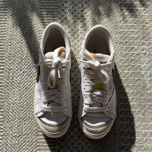 Nike White Sneakers with Black Accents